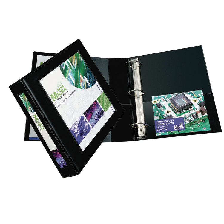 Framed View Heavy-Duty Binders, 3 Rings, 2" Capacity, 11 X 8.5, Black