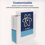 Heavy-Duty View Binder With Durahinge And Locking One Touch Ezd Rings, 3 Rings, 4" Capacity, 11 X 8.5, White