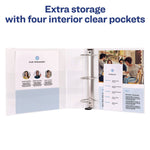 Heavy-Duty View Binder With Durahinge And Locking One Touch Ezd Rings, 3 Rings, 3" Capacity, 11 X 8.5, White