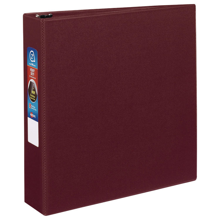 Heavy-Duty Non-View Binder With Durahinge And One Touch Ezd Rings, 3 Rings, 2" Capacity, 11 X 8.5, Maroon