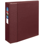 Heavy-Duty Non-View Binder With Durahinge And Locking One Touch Ezd Rings, 3 Rings, 4" Capacity, 11 X 8.5, Maroon