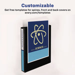 Heavy-Duty View Binder With Durahinge And Locking One Touch Ezd Rings, 3 Rings, 3" Capacity, 11 X 8.5, Red