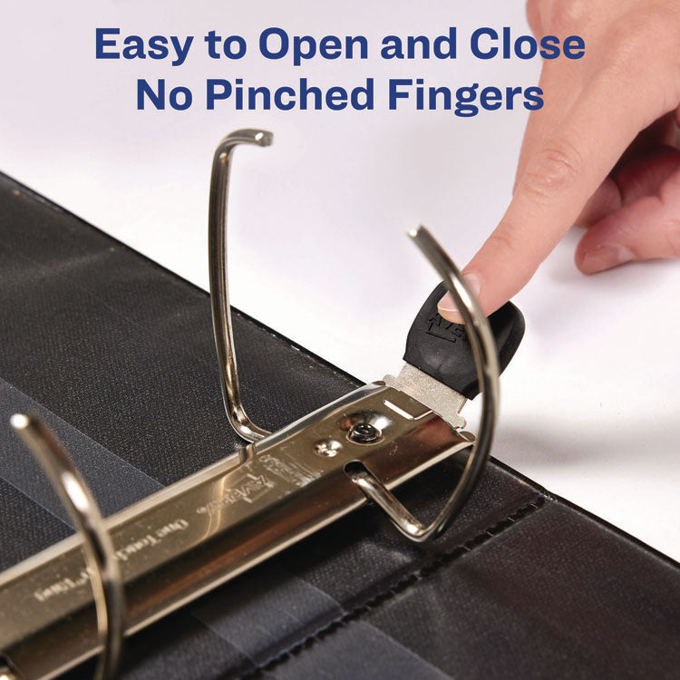 Heavy-Duty Non-View Binder With Durahinge And Locking One Touch Ezd Rings, 3 Rings, 4" Capacity, 11 X 8.5, Red