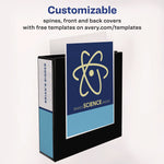 Heavy-Duty View Binder With Durahinge And Locking One Touch Ezd Rings, 3 Rings, 3" Capacity, 11 X 8.5, Black