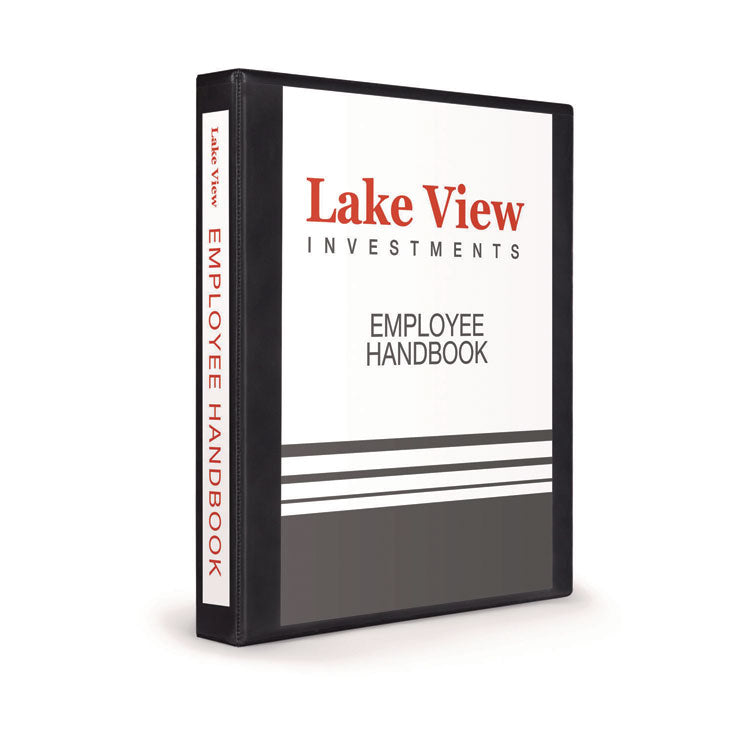 Heavy-Duty View Binder With Durahinge And One Touch Ezd Rings, 3 Rings, 1" Capacity, 11 X 8.5, Black