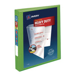 Heavy-Duty View Binder With Durahinge And One Touch Ezd Rings, 3 Rings, 1" Capacity, 11 X 8.5, Chartreuse