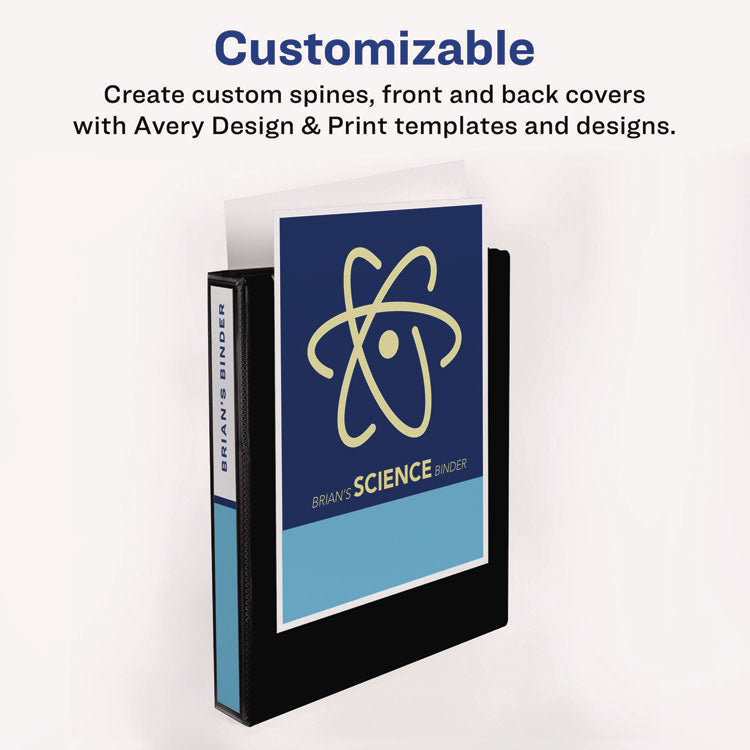 Heavy-Duty View Binder With Durahinge And One Touch Ezd Rings, 3 Rings, 1" Capacity, 11 X 8.5, Pacific Blue