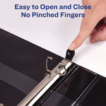 Heavy-Duty View Binder With Durahinge And One Touch Ezd Rings, 3 Rings, 1" Capacity, 11 X 8.5, Pacific Blue
