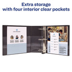 Heavy-Duty View Binder With Durahinge And Locking One Touch Ezd Rings, 3 Rings, 5" Capacity, 11 X 8.5, Navy Blue