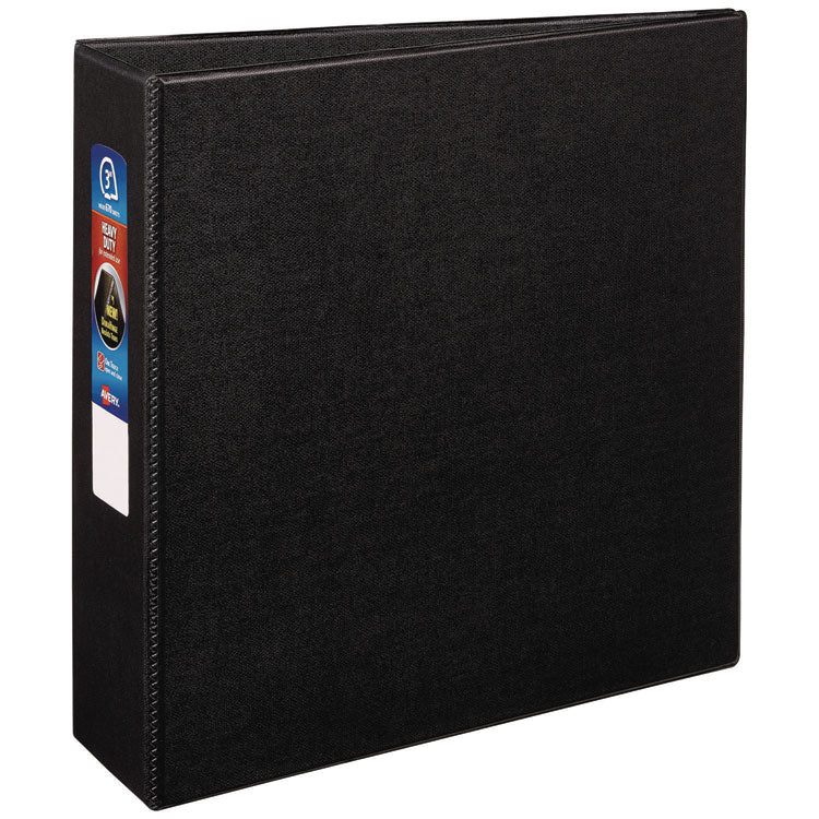 Heavy-Duty Non-View Binder With Durahinge And Locking One Touch Ezd Rings, 3 Rings, 3" Capacity, 11 X 8.5, Black