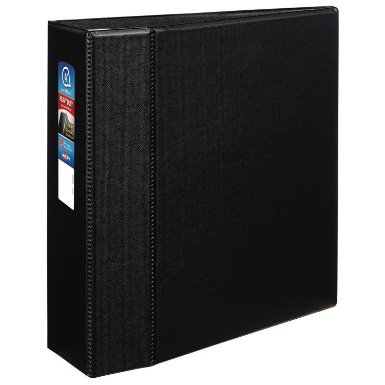 Heavy-Duty Non-View Binder With Durahinge And Locking One Touch Ezd Rings, 3 Rings, 4" Capacity, 11 X 8.5, Black