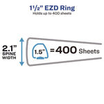 Heavy-Duty Non-View Binder With Durahinge And One Touch Ezd Rings, 3 Rings, 1.5" Capacity, 11 X 8.5, Black