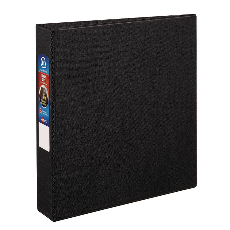 Heavy-Duty Non-View Binder With Durahinge And One Touch Ezd Rings, 3 Rings, 1.5" Capacity, 11 X 8.5, Black