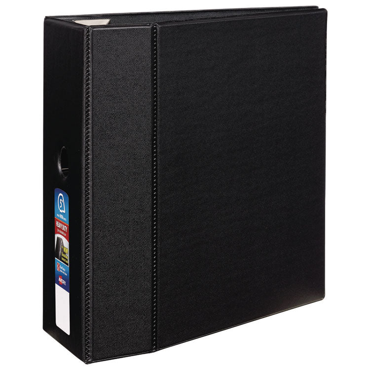Heavy-Duty Non-View Binder With Durahinge, Locking One Touch Ezd Rings And Thumb Notch, 3 Rings, 5" Capacity, 11 X 8.5, Black