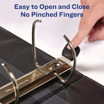 Heavy-Duty Non-View Binder, Durahinge, Three Locking One Touch Ezd Rings, Spine Label, Thumb Notch, 5" Cap, 11 X 8.5, Black