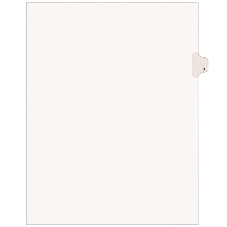 Preprinted Legal Exhibit Side Tab Index Dividers, Avery Style, 10-Tab, 7, 11 X 8.5, White, 25/pack
