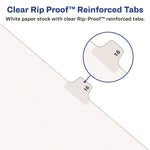 Preprinted Legal Exhibit Side Tab Index Dividers, Avery Style, 10-Tab, 7, 11 X 8.5, White, 25/pack