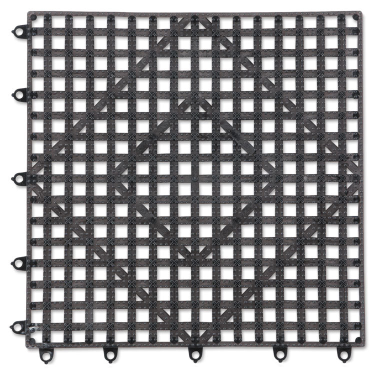 Versa-Mat Bar-Shelf Liner, Plastic, 12w X 12d X 0.25h, Black, 24/carton