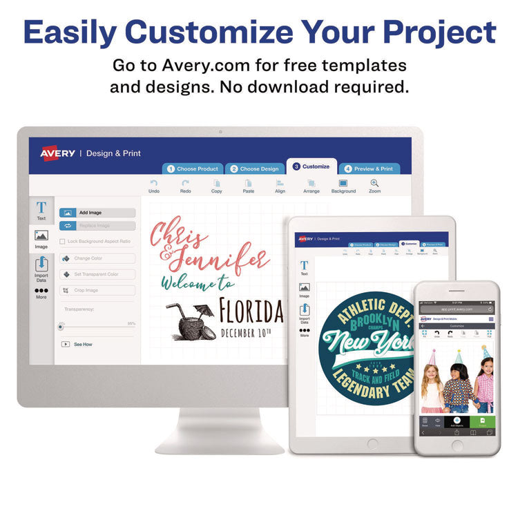 Fabric Transfers for Dark-Colored Fabrics, 8.5 x 11, White, 5/Pack