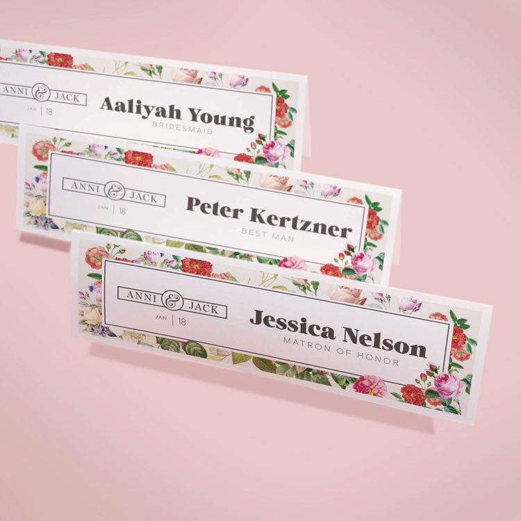 Medium Embossed Tent Cards, White, 8.5 x 2.5, 2 Cards/Sheet, 50 Sheets/Box