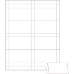 Small Tent Card, White, 3.5 x 2, 4 Cards/Sheet, 40 Sheets/Pack