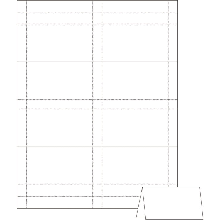 Small Tent Card, White, 3.5 x 2, 4 Cards/Sheet, 40 Sheets/Pack