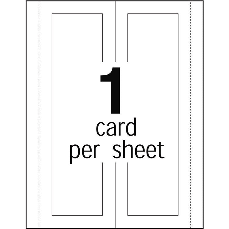 Large Embossed Tent Card, White, 11, x 3.5, 1 Card/Sheet, 50 Sheets/Box