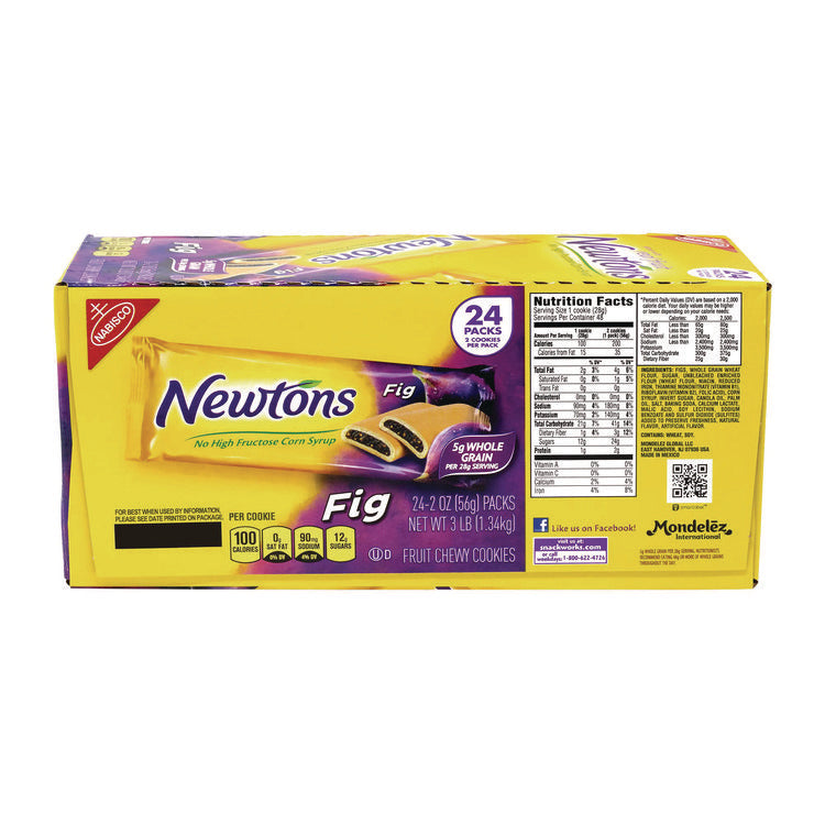 Fig Newtons, 2 oz Pack, 2 Cookies/Pack, 24 Packs/Box