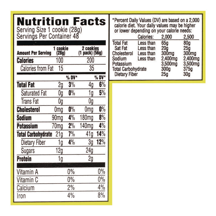 Fig Newtons, 2 oz Pack, 2 Cookies/Pack, 24 Packs/Box