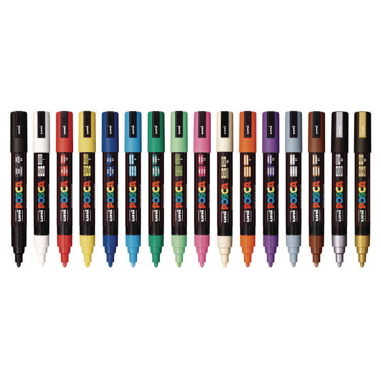 Water-Based Paint Markers, Medium Bullet Tip, Assorted Colors, 16/Pack