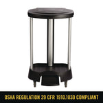 Premium Step-On Linen Hamper, 30 Gal, 20.38w X 22.25d X 37.88h, Aluminum/plastic, Black