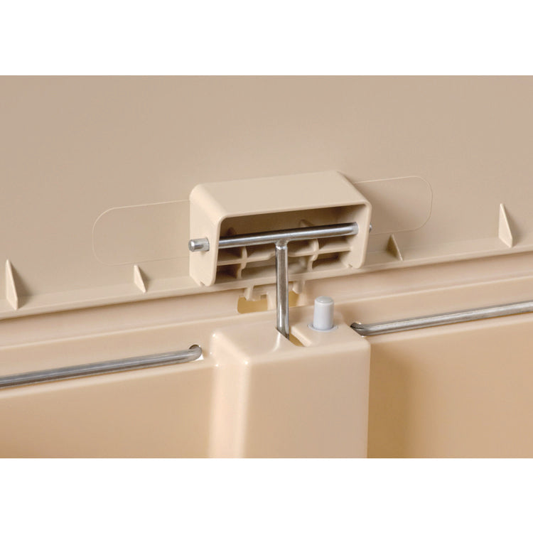 Streamline Resin Step-On Container, Front Step Style, 18 gal, Polyethylene, Beige