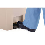 Streamline Resin Step-On Container, Front Step Style, 18 gal, Polyethylene, Beige