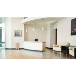 Streamline Resin Step-On Container, Front Step Style, 18 gal, Polyethylene, Beige