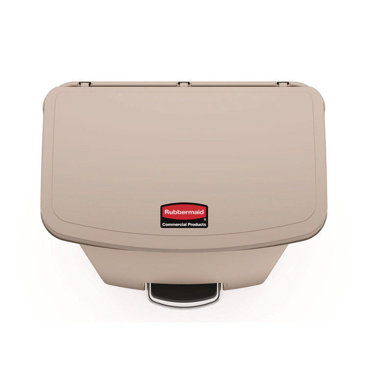 Streamline Resin Step-On Container, Front Step Style, 18 gal, Polyethylene, Beige