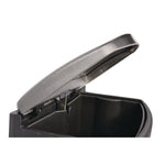 Slim Jim Stainless Steel Step-On Container, Front Step Style, 24 gal, Stainless Steel, Black