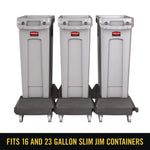 Slim Jim Resin Trainable Dolly, 120 lb Capacity, 23.86 x 14.71 x 8.36, Black