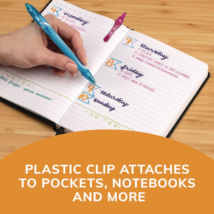 Gel-ocity Quick Dry Gel Pen, Retractable, Fine 0.7 mm, Assorted Ink and Barrel Colors, Dozen