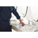 Disposable Microfiber Cleaning Cloths, 12 x 12, White/Blue Stripe, 600/Carton