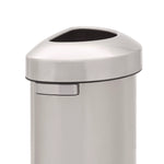 Refine Series Waste Receptacle, 21 gal, Plastic/Stainless Steel