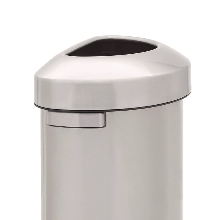 Refine Series Waste Receptacle, 21 gal, Plastic/Stainless Steel