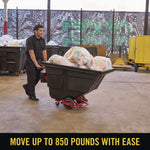 0.5 cu yd Motorized Roto Tilt Truck, 850 lb Capacity, Black