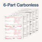 4-Part W-2 Continuous Feed Tax Forms, Fiscal Year: 2024, Four-Part Carbonless, 5.5 x 8.5, 2 Forms/Sheet, 24 Forms Total