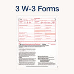 4-Part W-2 Continuous Feed Tax Forms, Fiscal Year: 2024, Four-Part Carbonless, 5.5 x 8.5, 2 Forms/Sheet, 24 Forms Total