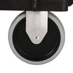 Heavy-Duty Flat-Handle Maintenance/Utility Cart, Plastic, 2 Shelves, 500 lb Capacity, 24" x 40" x 31.25", Black