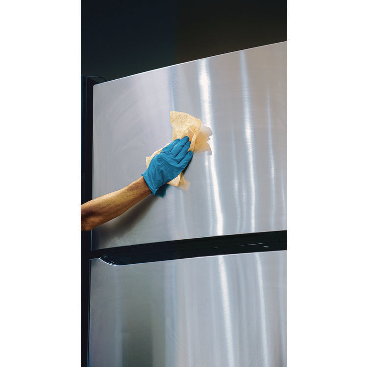 Stainless Steel Cleaner Towels, 1-Ply, 9.75 x 10.5, Lemon Scent, 30/Canister