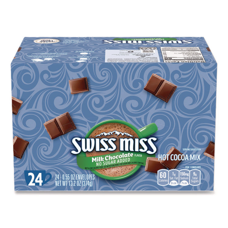 Hot Cocoa Mix, No Sugar Added, 24 Packets/box