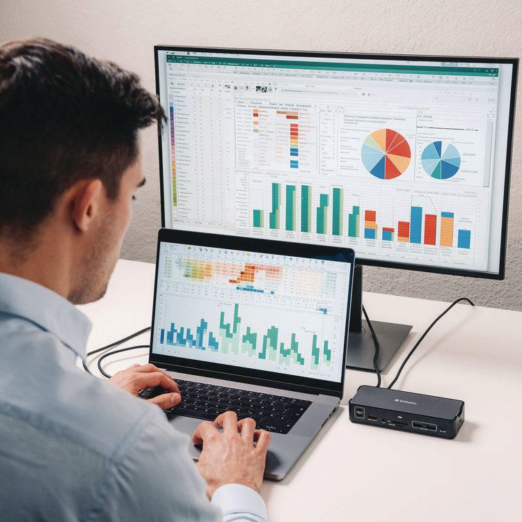 USB-C Pro Docking Station 15-in-1, Audio/DisplayPort/HDMI/Micro SD/RJ45/SD/USB-A/USB-C, Gray