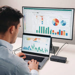 USB-C Pro Docking Station 15-in-1, Audio/DisplayPort/HDMI/Micro SD/RJ45/SD/USB-A/USB-C, Gray