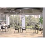 Between Seated-Height X-Base for 42" Table Tops, 32.68w x 29.57h, Silver